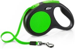 Flexi New Neon Tape - Hondenriem - Zwart/Groen - M - 5 M - (<25 Kg) -Hondenproducten 1200x785