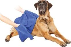 Dierenhanddoek Microvezel - Honden En Katten - Incl. Handvatten - 40x60 Cm - Blauw -Hondenproducten 1200x799 4