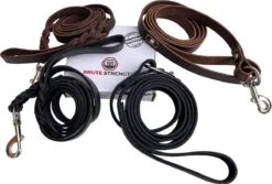 Hondenriem - 220cm – Zwarte Riem - Leren Hondenriem Met Stiksels – 100% Volnerfleer - Hond - Leer - Leder -Hondenproducten 1200x809 1