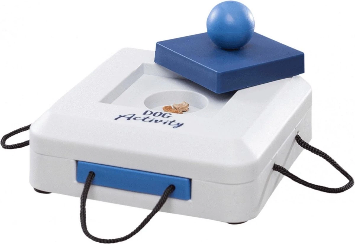 Trixie Dogtoy Dog Activity Strategy Game Gamble Box - Piepend Speelgoed - 15cm X 15cm X 9cm - Zwart/rood/oranje 10 Trixie Dogtoy Dog Activity Strategy Game Gamble Box - Piepend Speelgoed - 15cm X 15cm X 9cm - Zwart/rood/oranje - Afbeelding 8