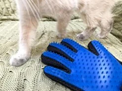 Vacht Verzorgingsborstel Voor Huisdieren - Blauw - LimitedDeals - Voor Honden Katten Konijnen Paarden - Tevens Massage Handschoen Voor Dieren! - Goed Voor De Verzorging Van De Vacht -Hondenproducten 1200x897 1