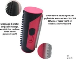 Ondervacht Kam- Hond Borstel - Klittenkam Voor Honden En Katten – Verwijderd Klitten En Voorkomt Verharing- Hondenkam Langharig - Hondenborstel Kortharig- Huisdierborstel - Vachtverzorging- Hondenborstel Rood -Hondenproducten 1200x938