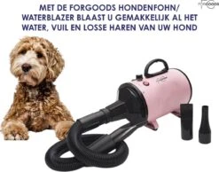 Forgoods Professionele Hondenfohn - Waterblazer Voor Honden - Hondenfohn Met 4 Opzetstukken - 2800W Verstelbaar Vermogen - Roze 17 Forgoods Professionele Hondenfohn - Waterblazer Voor Honden - Hondenfohn Met 4 Opzetstukken - 2800W Verstelbaar Vermogen - Roze -Hondenproducten 1200x942
