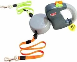 Wigzi Dual Doggie 2.0 Voor Twee Honden - Hondenriem - Grijs - 3m - <22 Kg (per Hond) -Hondenproducten 1200x958