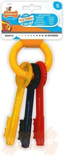 Nylabone Puppy Teething Key Flexible Geel&Blauw&Rood - Hondenspeelgoed - Wolf Tot 16kg -Hondenproducten 495x1200 4
