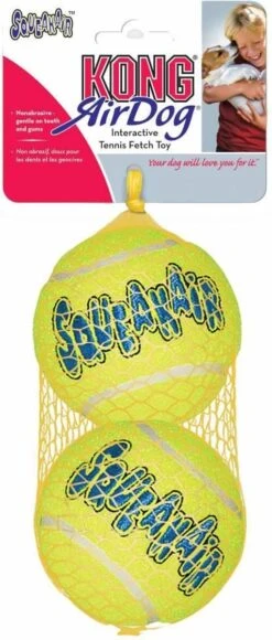 Kong Air Squacker Tennisbal - Hondenspeelgoed - Geel - M - Ø7,1 Cm -Hondenproducten 511x1200