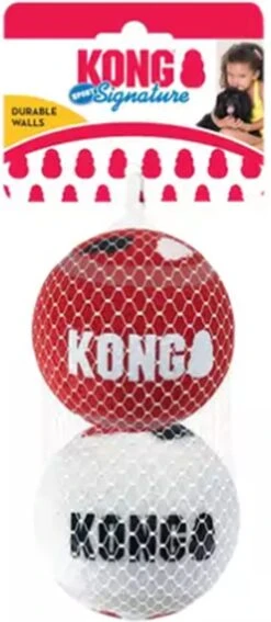 KONG Signature Speelballen S - Steviger Dan Tennisballen - Niet Schurend Materiaal - Speelbal Voor Honden - 3 Stuks -Hondenproducten 523x1200 1