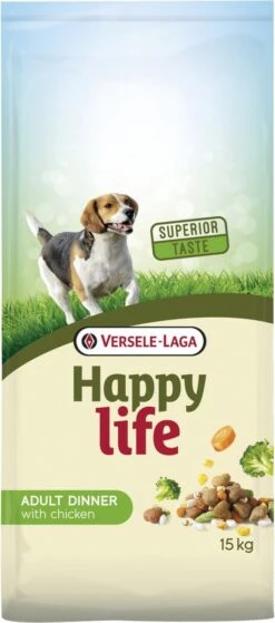 VERSELE-LAGA Happy Life Adult - Chicken Dinner - Hondenvoer - 15 Kg
