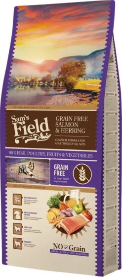 Sam's Field Adult High Meat - Zalm - Graanvrij - Hondenvoer - 13 Kg