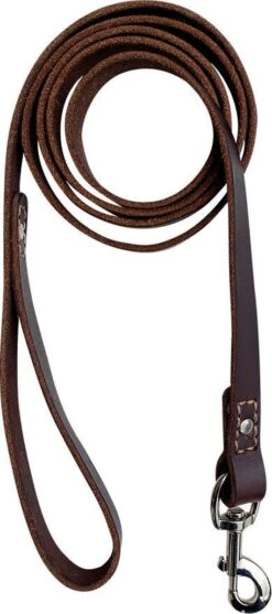Hondenriem - 180 Cm – Bruine Riem - Leren Hondenriem Met Stiksels – 100% Volnerfleer - Hond -Hondenproducten 532x1200