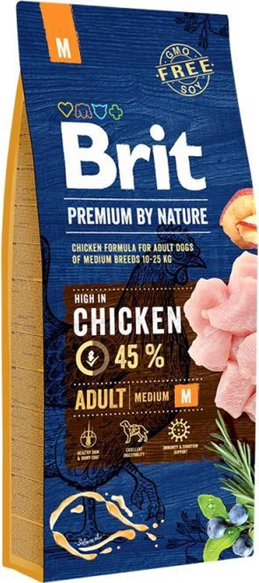Brit Premium By Nature Hondenvoer Adult M 15 Kg - Hond 4 Brit Premium By Nature Hondenvoer Adult M 15 Kg - Hond - Afbeelding 2