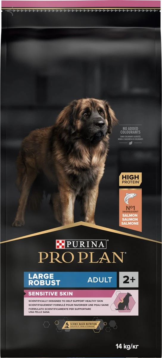 Pro Plan Large Robust Adult Sensitive Skin - Honden Droogvoer - Zalm - 14 Kg 3 Pro Plan Large Robust Adult Sensitive Skin - Honden Droogvoer - Zalm - 14 Kg
