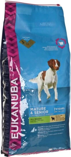 Eukanuba Dog Mature & Senior - Alle Rassen - Lam & Rijst - Droogvoer - 12 Kg -Hondenproducten 546x1200 1