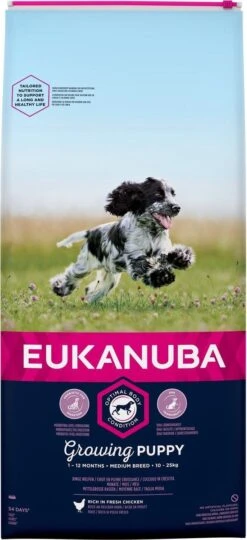 Eukanuba Dog Puppy Medium Breed- Kip - Puppyvoer - 15 Kg -Hondenproducten 549x1200 2