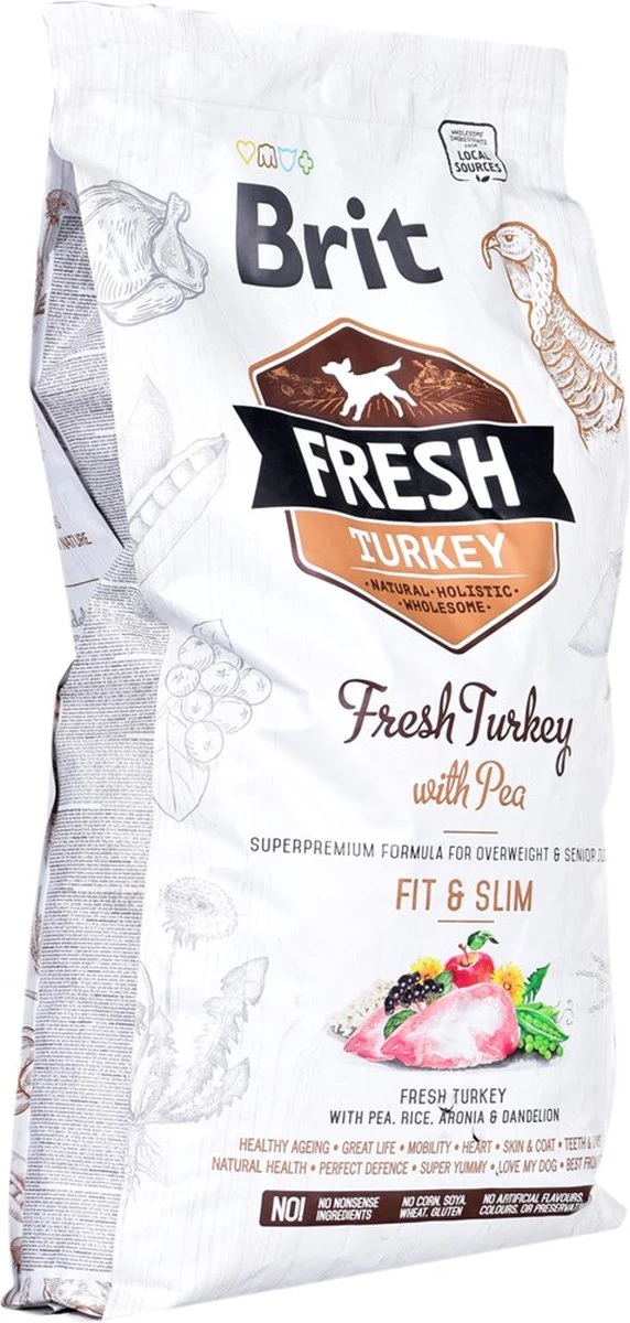 Brit Fresh Turkey & Pea Light Fit & Slim 12 Kg - Hond 4 Brit Fresh Turkey & Pea Light Fit & Slim 12 Kg - Hond - Afbeelding 2
