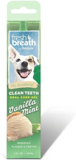 Tropiclean Fresh Breath Clean Teeth Oral Care Gel - Gebitsverzorging - Mint 59 Ml -Hondenproducten 576x1200 1