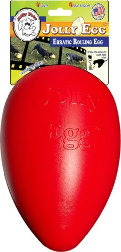 Jolly Pets Jolly Egg Hondenspeelgoed – Stevige Hondenbal - Gemaakt Van Extreem Duurzaam Kunststof - Geschikt Voor De Kleinere Hond – Weerbestendig - 20cm – Rood -Hondenproducten 578x1200 1