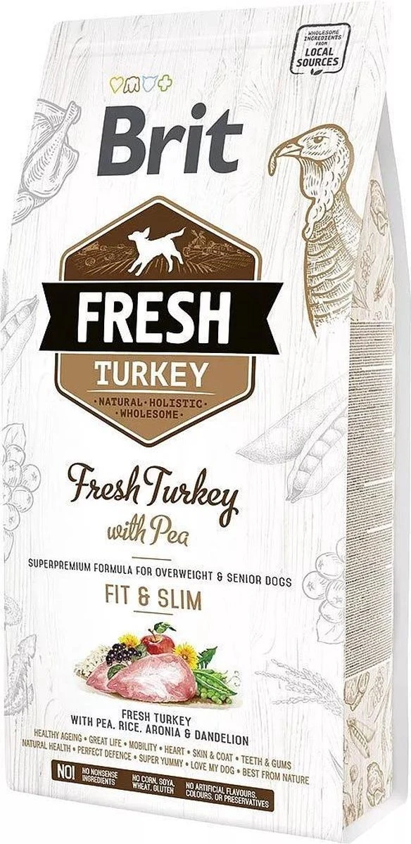 Brit Fresh Turkey & Pea Light Fit & Slim 12 Kg - Hond 5 Brit Fresh Turkey & Pea Light Fit & Slim 12 Kg - Hond - Afbeelding 3