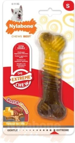 Nylabone Extreme Kauwbot Met Rund- En Kaassmaak - Voor Krachtige Kauwers - In S/M/XL - X-Large -Hondenproducten 628x1200