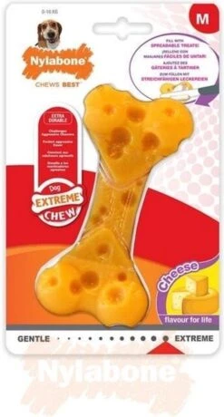 Nylabone Durable Cheese Bone - M -Hondenproducten 645x1200 7