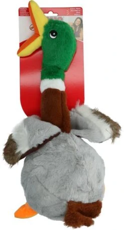 Kong Shakers Honkers Duck - Hondenspeelgoed - Grijs Bruin Groen Large -Hondenproducten 647x1200 2