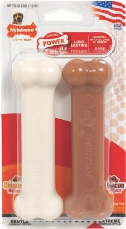 Nylabone Dura Chew Twin Pack Bacon & Chicken Bone Wolf -Hondenproducten 661x1200 5