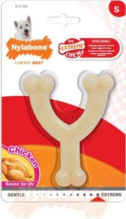 Nylabone Extreme Kauwbot Vorkbeen - Voor De Krachtigste Kauwers - Bizon Of Kipsmaak - S/M/L - Smaak: Bizon, Maat: Large -Hondenproducten 692x1200 3