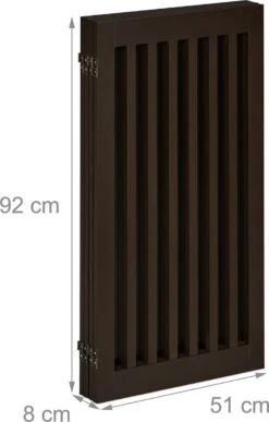 Relaxdays Veiligheidshekje Hout - 92 Cm Hoog - Kinderhek - Hondenhek - Inklapbaar - Bruin - 4 Panelen -Hondenproducten 766x1200