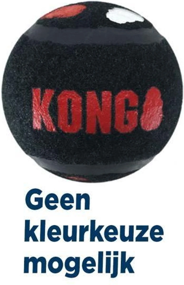 KONG Signature Speelballen M - Steviger Dan Tennisballen - Niet Schurend Materiaal - Speelbal Voor Honden - 3 Stuks 6 KONG Signature Speelballen M - Steviger Dan Tennisballen - Niet Schurend Materiaal - Speelbal Voor Honden - 3 Stuks - Afbeelding 4