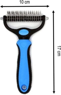 Merkloos 2 Zijdige Ondervacht Hondenkam - Hondenborstel Kortharig/Langharig - Kattenkam - Klittenkam Kat/Hond - Kattenborstel - 10 Cm. -Hondenproducten 775x1200