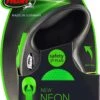Flexi New Neon Tape - Hondenriem - Zwart/Groen - M - 5 M - (<25 Kg) -Hondenproducten 808x1200