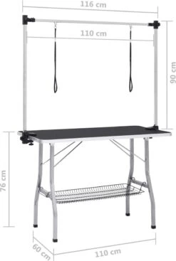 VIDAXL Hondentrimtafel Verstelbaar Met 2 Lussen En Opbergschap 27 VIDAXL Hondentrimtafel Verstelbaar Met 2 Lussen En Opbergschap -Hondenproducten 808x1200 2