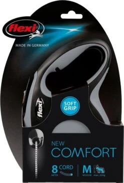 Flexi New Comfort - Hondenriem - Koord - Grijs - M - 8M -Hondenproducten 811x1200