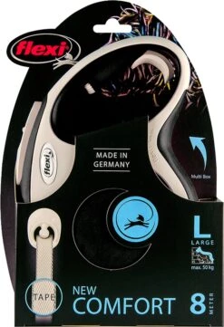 Flexi Rollijn New Comfort Tape L 8 M - Hondenriem - Zwart&Lichtgrijs -Hondenproducten 821x1200 1