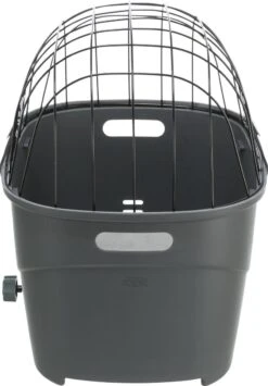 Trixie Fietsmand Voor Bagagedrager Met Draadkoepel Kunststof Grijs (46X36X47 CM) -Hondenproducten 836x1200 1