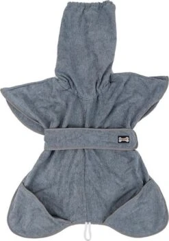 Super Absorberende Honden Badjas Grijs Maat L -Hondenproducten 842x1200