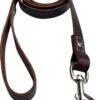 Hondenriem - 180 Cm – Bruine Riem - Leren Hondenriem Met Stiksels – 100% Volnerfleer - Hond -Hondenproducten 856x1200