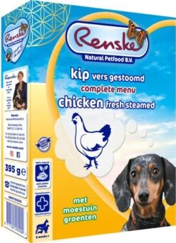 10x Renske Vers Gestoomd Complete Menu Kip - Rijst 395 Gr -Hondenproducten 866x1200 2
