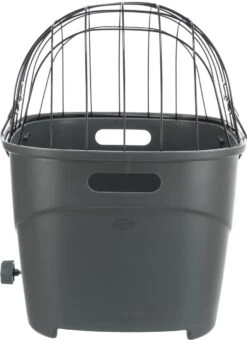 Trixie Fietsmand Voor Bagagedrager Met Draadkoepel Kunststof Grijs (46X36X47 CM) -Hondenproducten 872x1200 2