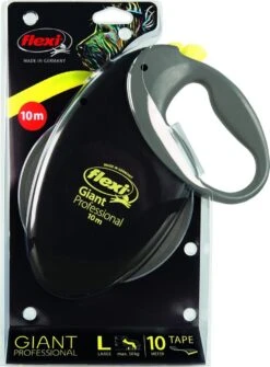 Flexi Giant Tape - Hondenriem - Zwart/Geel - L - 10 M - (<50 Kg) -Hondenproducten 884x1200