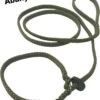 Abany Quality Design 1.80 Mtr Jachtgroen - Jachtlijn - Dubbele Stop - Retrieverlijn - Gentle Leader - Lijn Leiband Met Halsband - Sliplijn Met Stop – Half Slip - Puppylijn - Vanglijn - Mantrailing - 1R1909 -Hondenproducten 894x1200