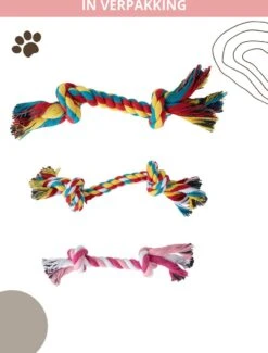 Speeltouw Hond - 3 Stuks - Speelgoed Hond - Flostouw - Hondenspeelgoed - Puppy - Trektouw -Hondenproducten 912x1200 6