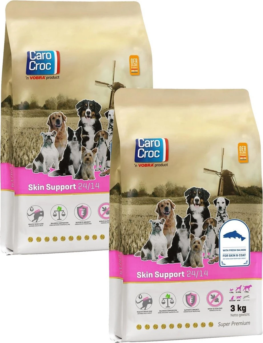 Carocroc Skin Support Gevogelte&Granen&Vis - Hondenvoer - 2 X 3 Kg 4 Carocroc Skin Support Gevogelte&Granen&Vis - Hondenvoer - 2 X 3 Kg - Afbeelding 2