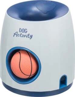 Trixie Dog Activity Strategiespel Ball&Treat Wit / Blauw - 17X17X18 CM -Hondenproducten 923x1200 1