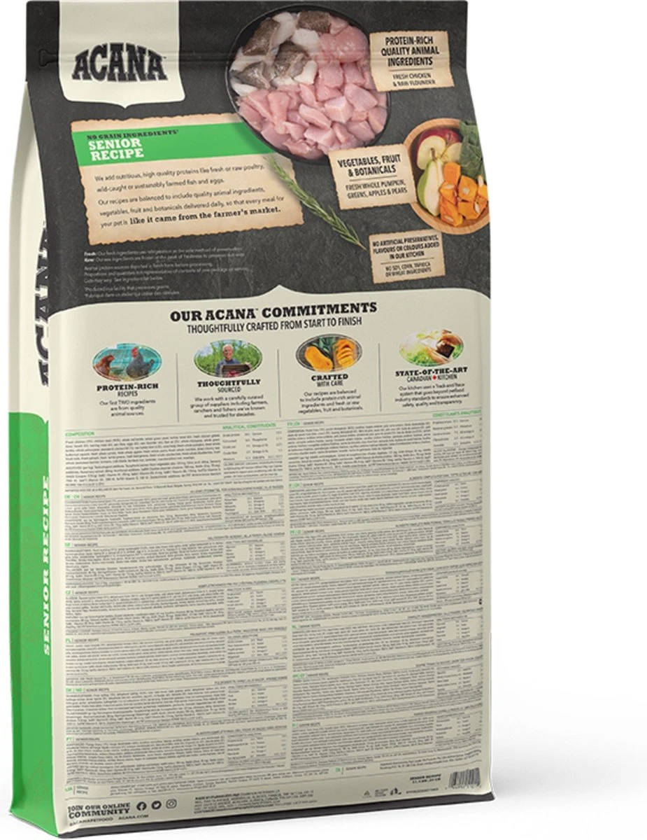 Acana Heritage Senior Dog - 11.4 KG 8 Acana Heritage Senior Dog - 11.4 KG - Afbeelding 6