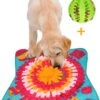 Snuffelmat 70x70cm Inclusief Rubberen Massage Bal & E-book - Speelmat Hond - Denkspel Hond - Puppy Speelgoed - Anti Schrok Mat - Honden Snoepjes - Cadeau Tip -Hondenproducten 946x1200 3