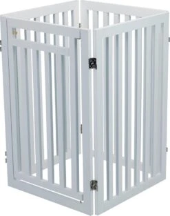 Trixie Hondenhek Met Deur Wit - 60-160 X 81 CM -Hondenproducten 947x1200