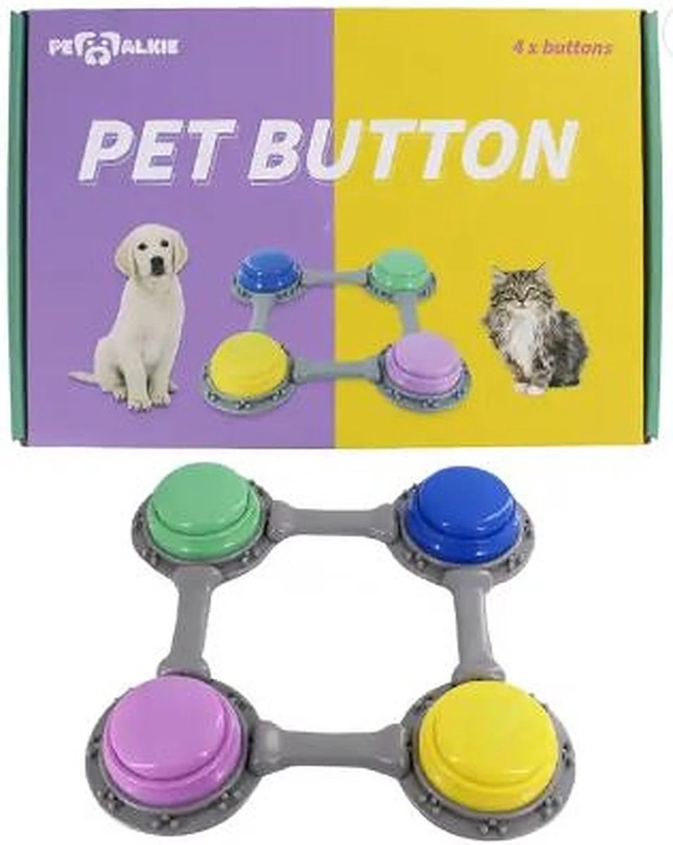 XDT Praatknoppen 4 Stuks - Opneembare Knoppen - Hondentraining 3 XDT Praatknoppen 4 Stuks - Opneembare Knoppen - Hondentraining