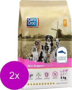 Carocroc Skin Support Gevogelte&Granen&Vis - Hondenvoer - 2 X 3 Kg