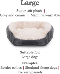 Rosewood Hondenmand Ovaal Jumbo Cord Pluche Grijs / Creme 81.5 CM -Hondenproducten 964x1200 6